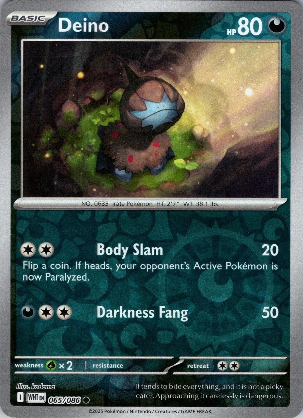 White Flare Deino #65/86 Reverse Holo